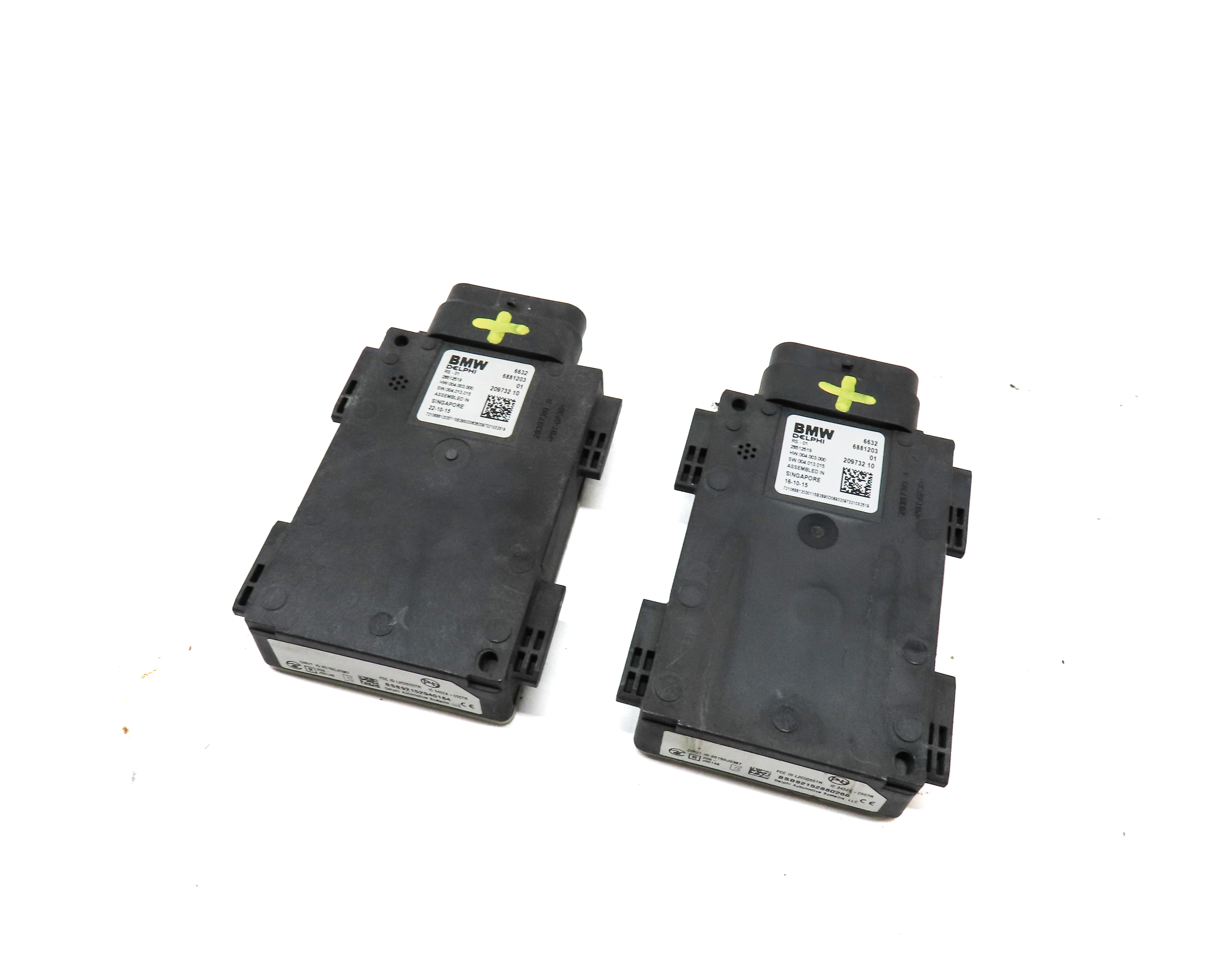 16-19 BMW 5 6GT 7 X3 X4 (G01 G02 G11 G30 G32) REAR BLIND SPOT RADAR SENSOR SET2 — exact item pictured